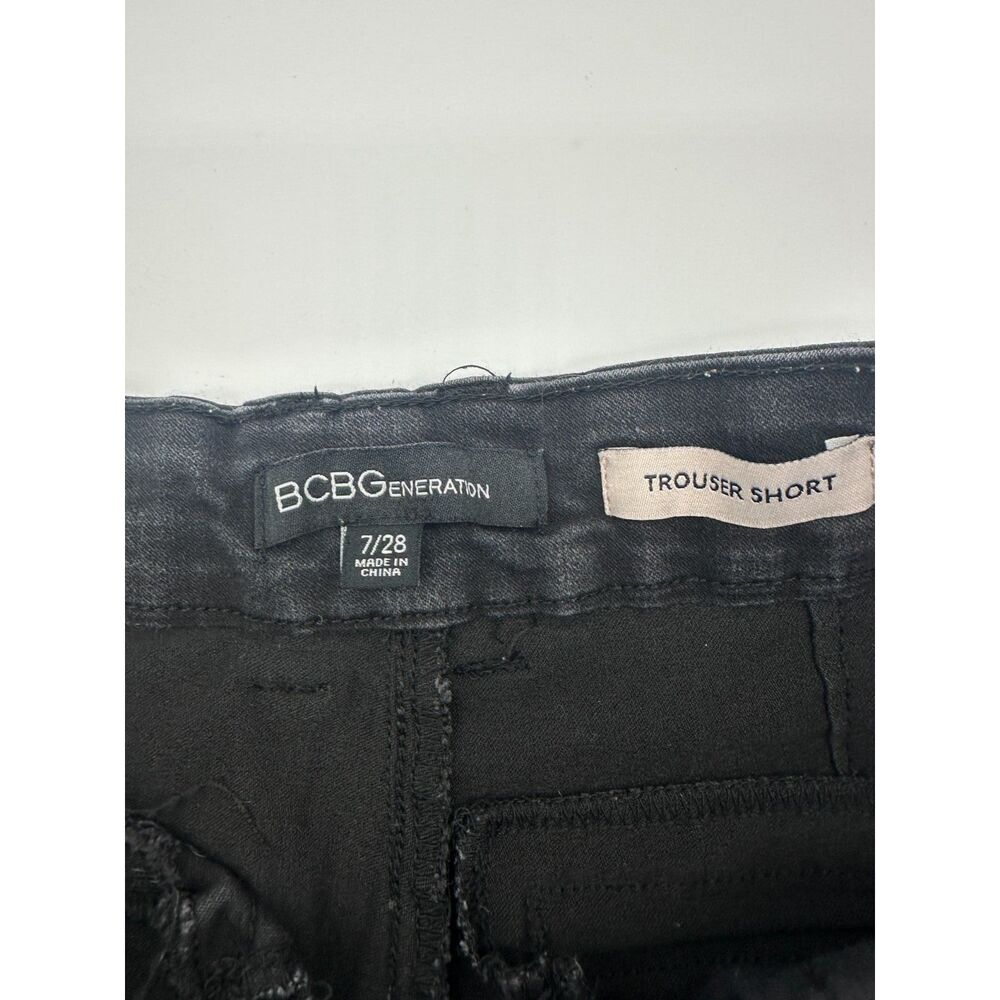 BCBGeneration Trouser Shorts 7/28 Zip Up & Pockets Black - Picture 6 of 6